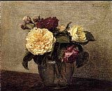 Yellow and Red Roses by Henri Fantin-Latour